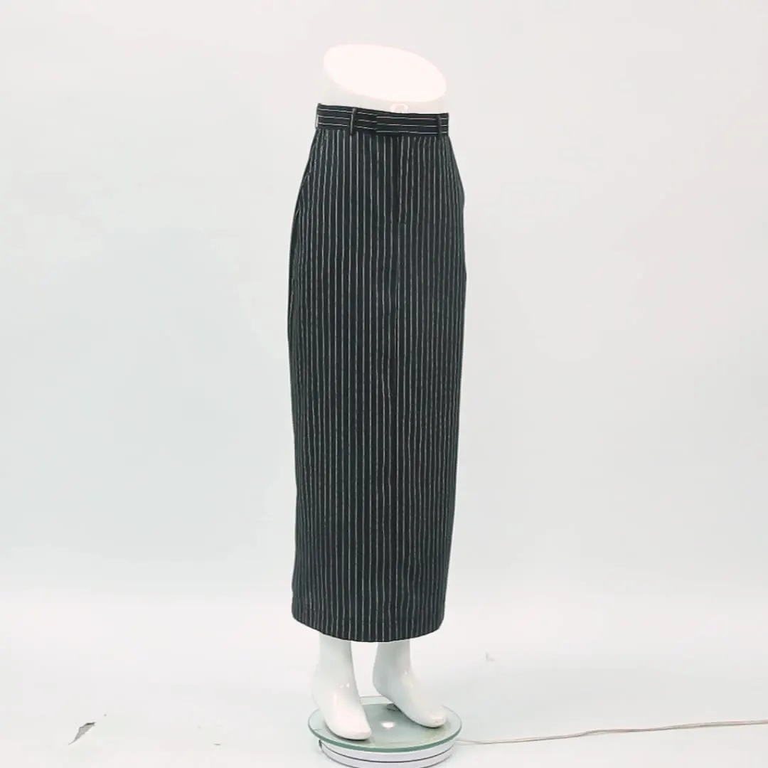 Abito da abito dritto slimfit con gonna a righe alla moda per pendolarismo francese per le donne Gonne a trapezio professionali autunnali