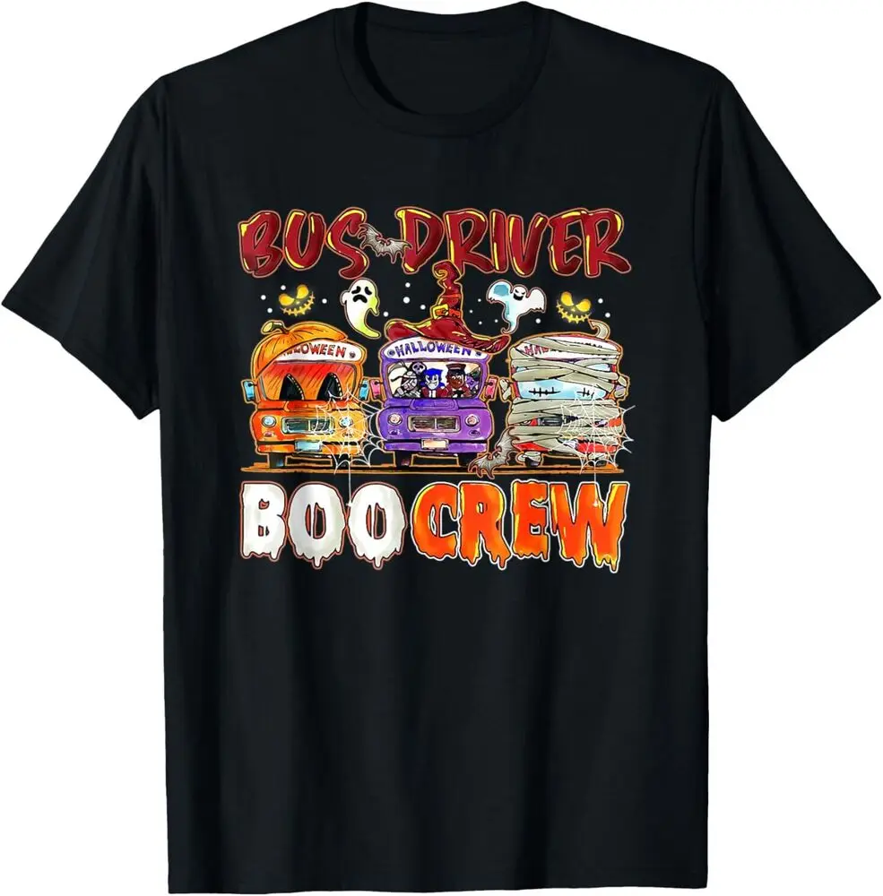 NEW Bus Driver Boo Crew School Bus Driver Life Halloween Tee T-Shirt S-3XL