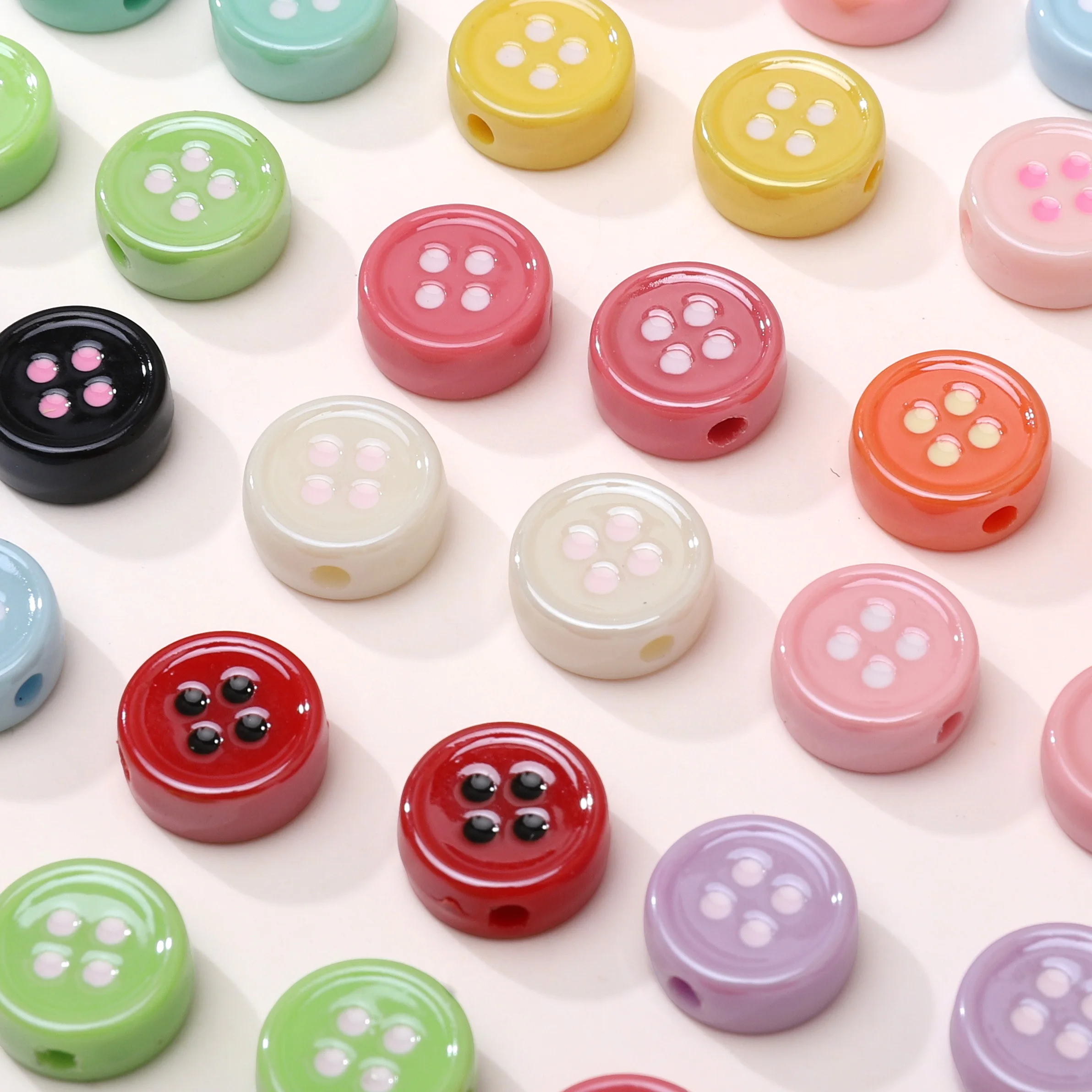 

2-5Pcs 12mm Acrylic Round Button Shape Beads Loose Beads For Needlework Garment Crafts Making Materials DIY Sewing Accessories