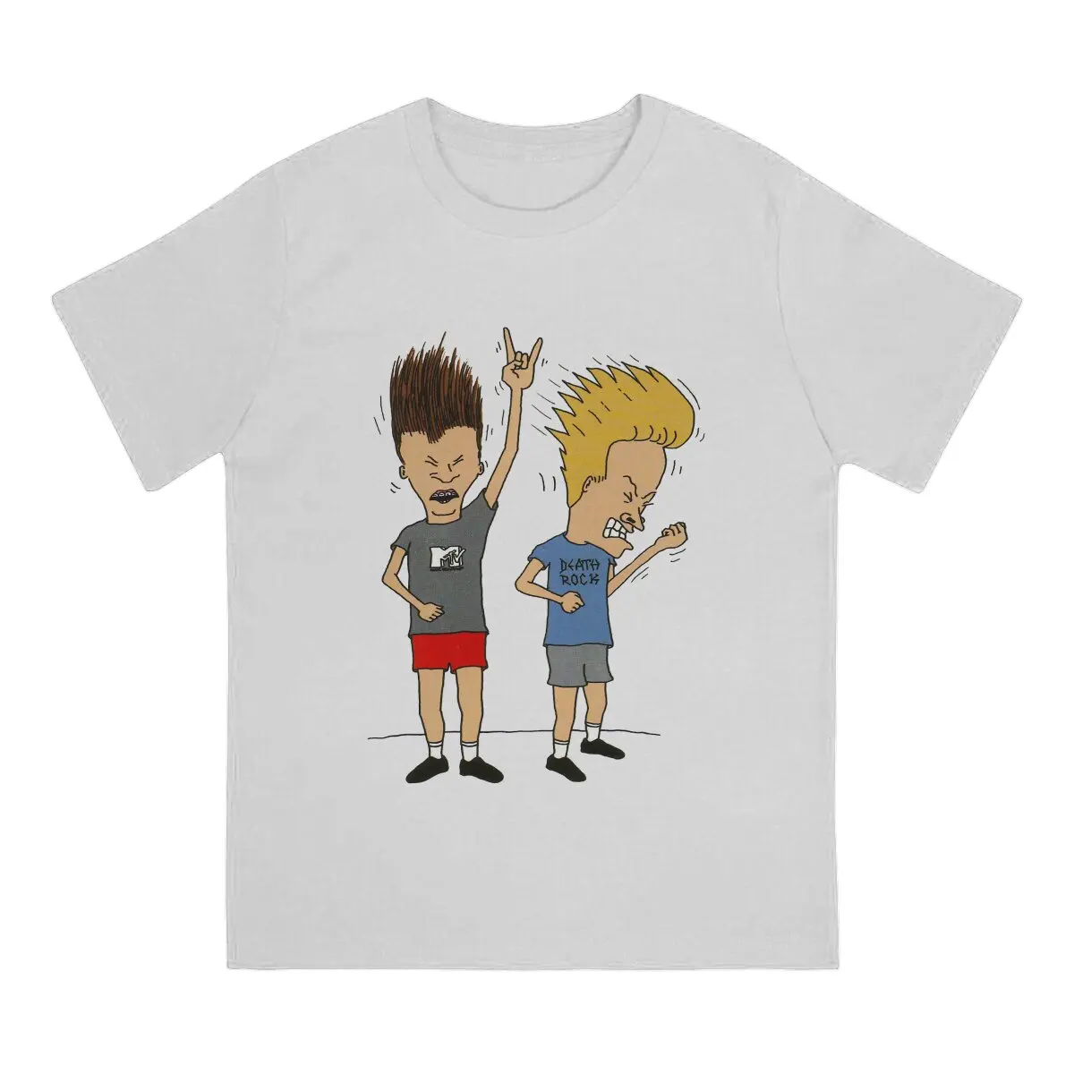 Rock Beavis and Butthead Funny Sarcastic Cartoon T Shirt Alternative O-Neck TShirt Harajuku Streetwear