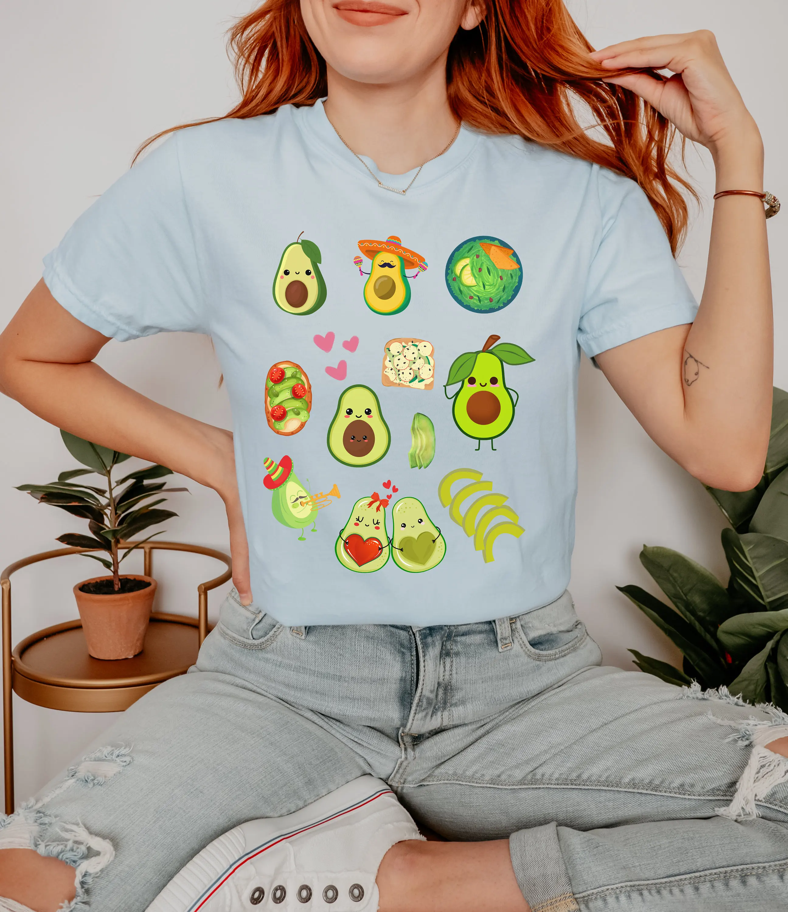 Acocado vibes Mushroom Cottage Core Psychedelics s festival LSD good retro growth healing guac guacamole funny T shirt