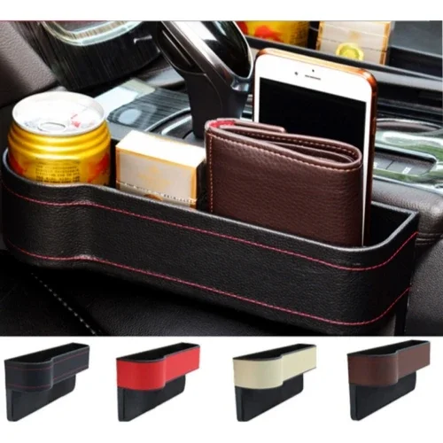 

1pcCar Seat Crevice Storage Box Seat Gap Slit Pocket Catcher Organizer Universal Car Seat Organizer Card Phone Key Holder Pocket