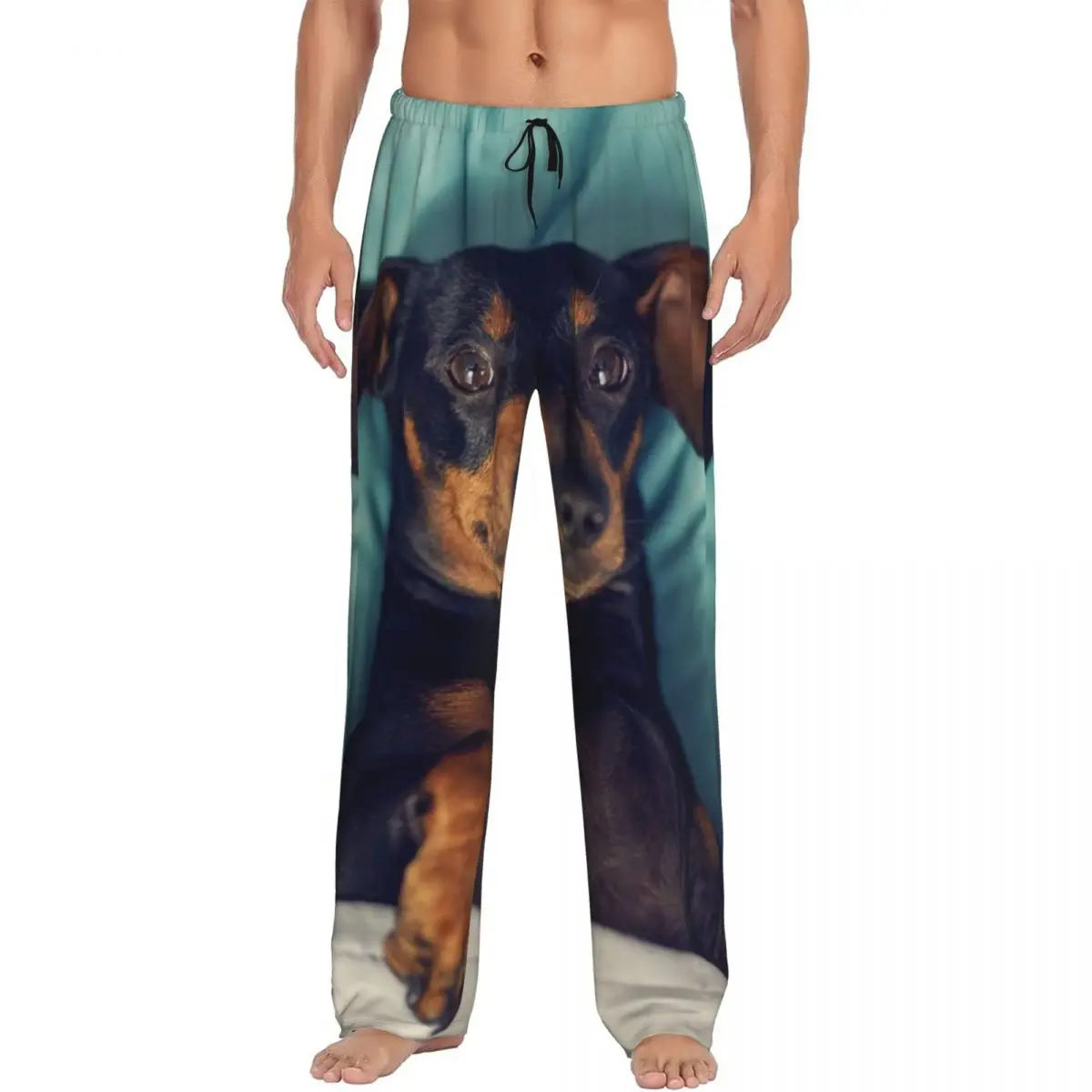 

Custom Print Men's Dachshund Pajama Pants Badger Sausage the Wiener Dog Sleepwear Sleep Lounge Bottoms with Pockets