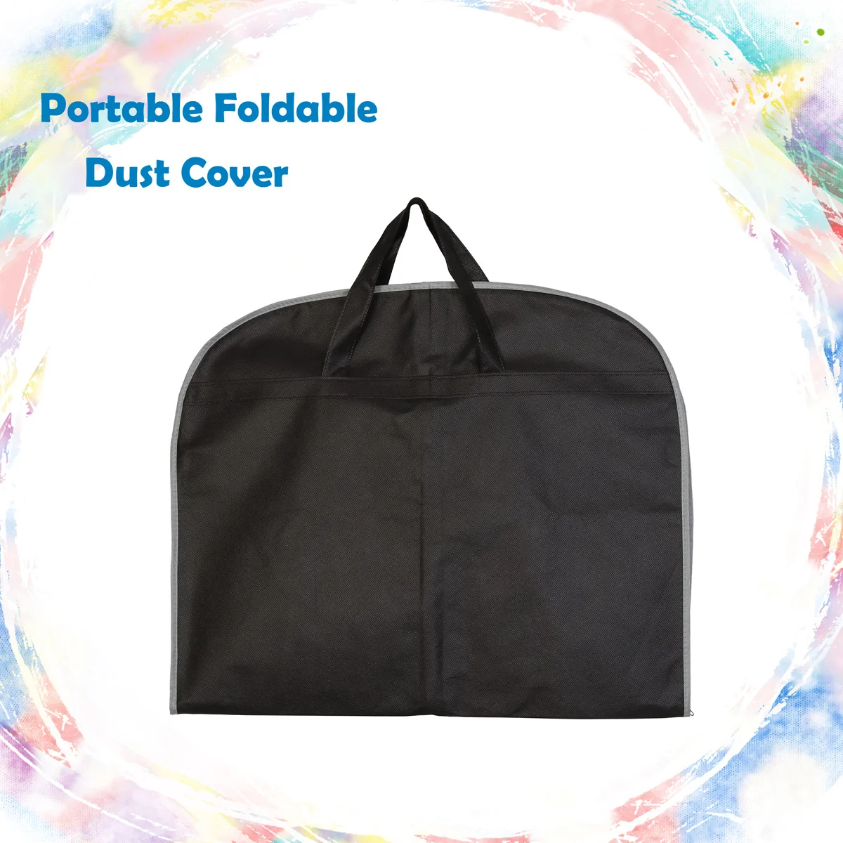 

3pcs Dust Cover Travel Cover Bag For Clothes Black 101*60Cm Non-Woven Fabric Breathable Travel Suit Garment Storage Bag