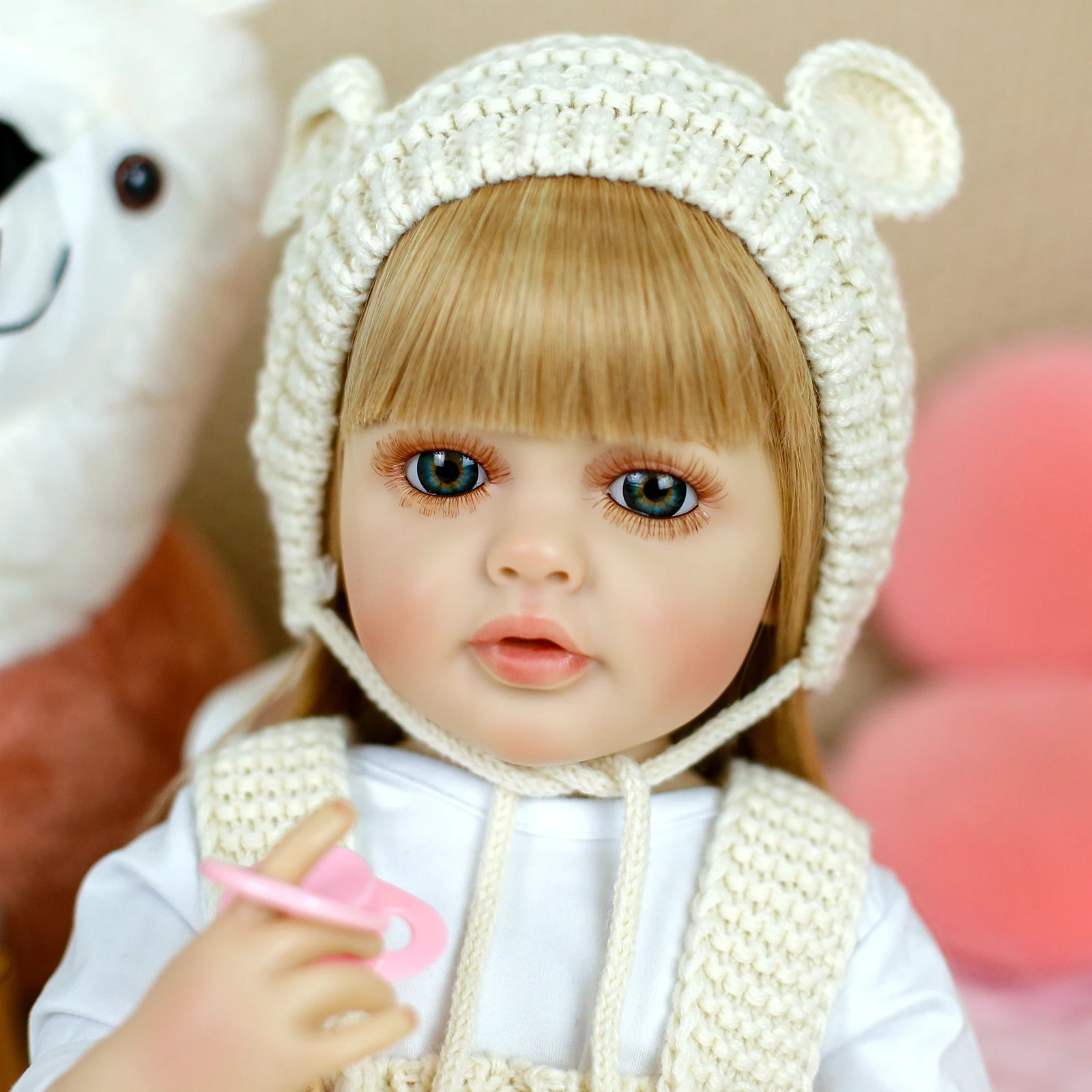 55CMリボーンドール 女の子 ベティ リアルなフルシリコンベビー ベベ ビニール新生児人形 プリンセス 幼児 おもちゃ 子供向け クリスマスプレゼント