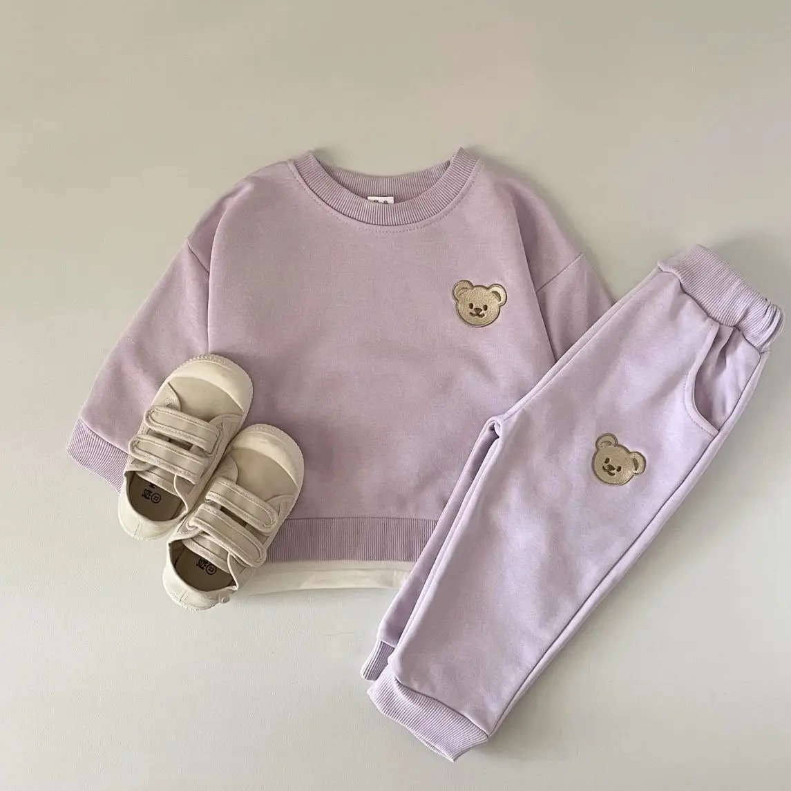 Hot sell Toddler Baby Boys Fall Clothes Sets Fashion Baby Girl Clothing Set Kids Sports Bear Sweatshirt Pants 2Pcs Suits Outfits