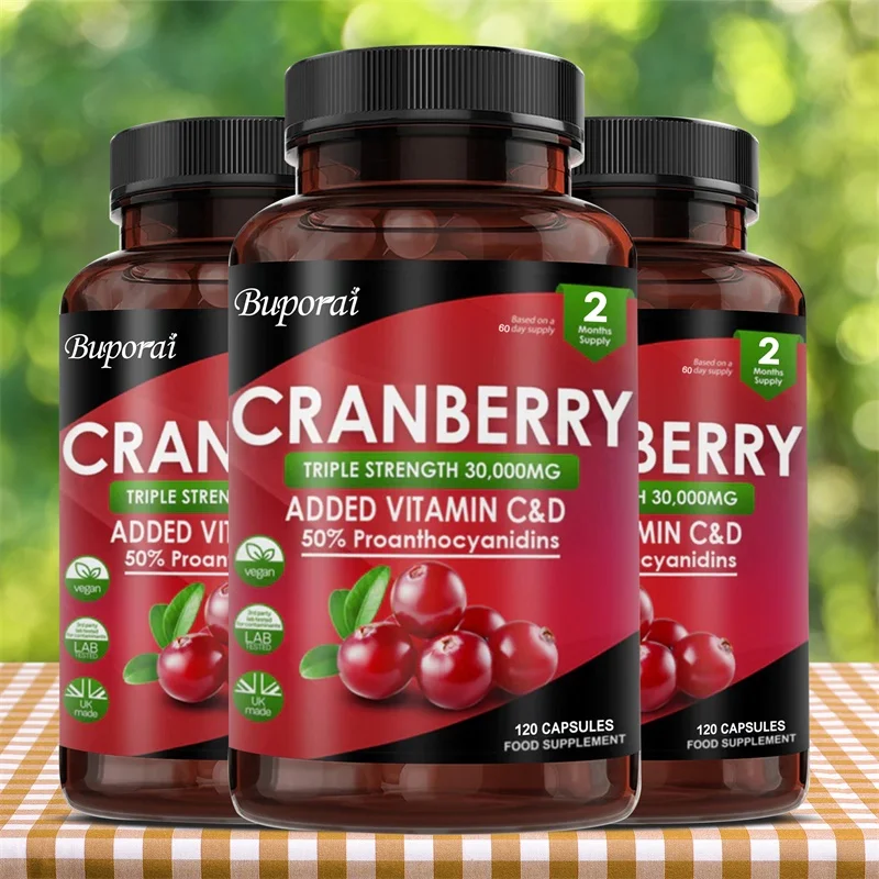 

Cranberry Supplement - Support The Urinary System, Relieve Constipation, Promote Blood Circulation, and Enhance Immunity