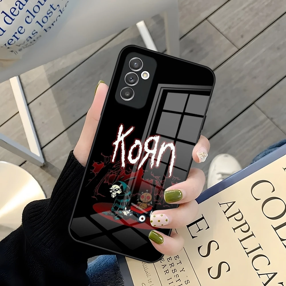 K-Korn Rock Band Phone Case For Samsung A52 A71 A21 A54 A20 A12 Galaxy A34 A14 A32 M14 S24 S23 S22 S21 S20 FE Glass Cover