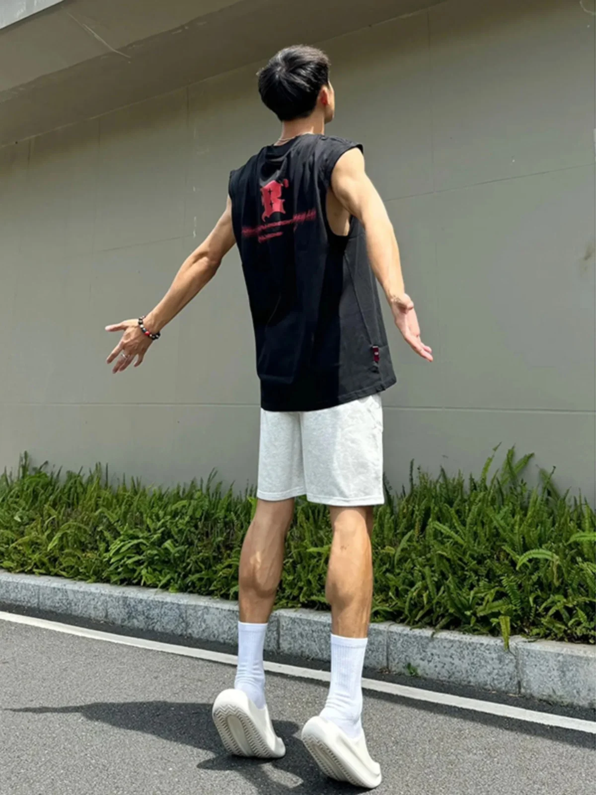 

Мужские летние прямые повседневные брюки в американском уличном стиле, плотные брюки-капри (до колена) для баскетбола