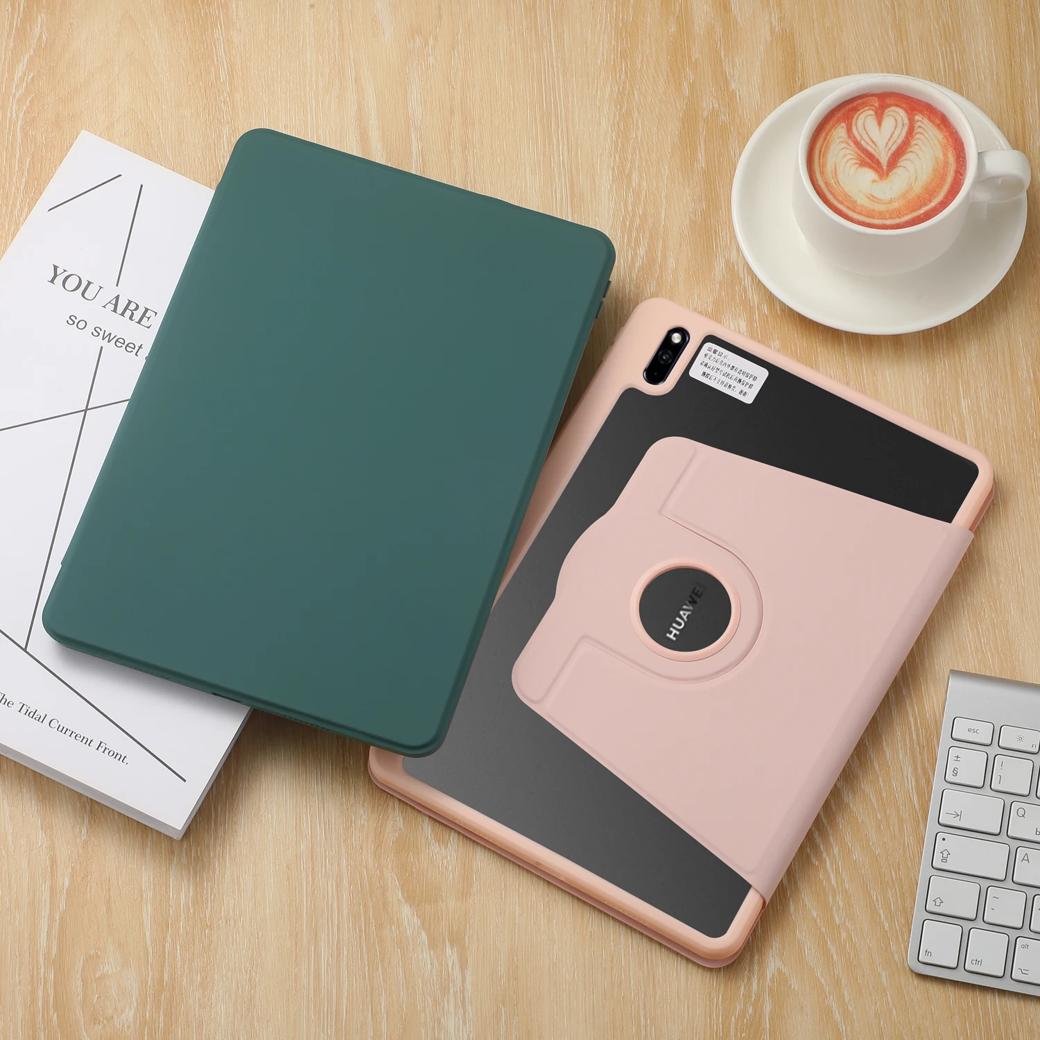 

For Huawei Matepad 11 10.4 Pro 10.8 12.2 10.3 SE Air 11.5 S 2023 Tablet Case 360 Rotation Leather Stand Hard Transparent Cover