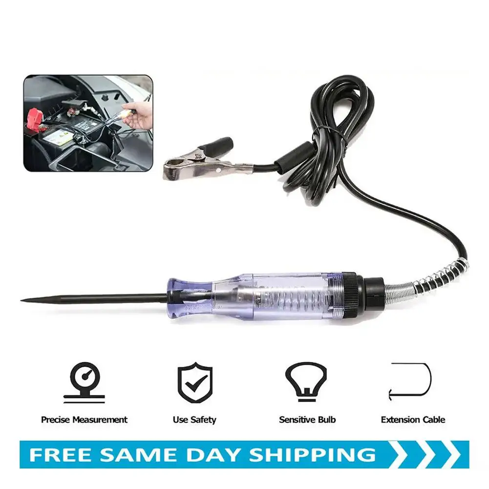 

6V 12V 24V Auto Truck Voltage Circuit Tester DC Digital Probe Long Bulb Repair Light Display Diagnostic Auto Tool Pen Autom S6Q3