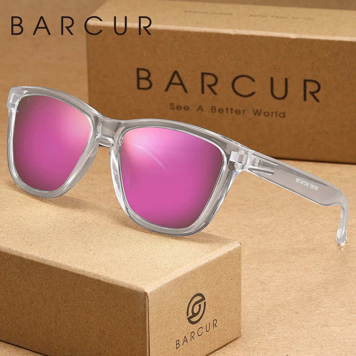 Okulary przeciwsłoneczne BARCUR damskie klasyczne, uniwersalne, z polaryzacją, lekkie, do noszenia na co dzień, męskie okulary, opakowanie markowe, prezent, na podróże i aktywności na świeżym powietrzu.