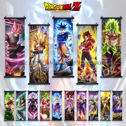 Dragon Ball Scrolls Imagem Wall Art, Goku Saiyan Pintura Pendurada, Canvas Anime Poster, Decoração de sangue quente, Kawaii Kids Room