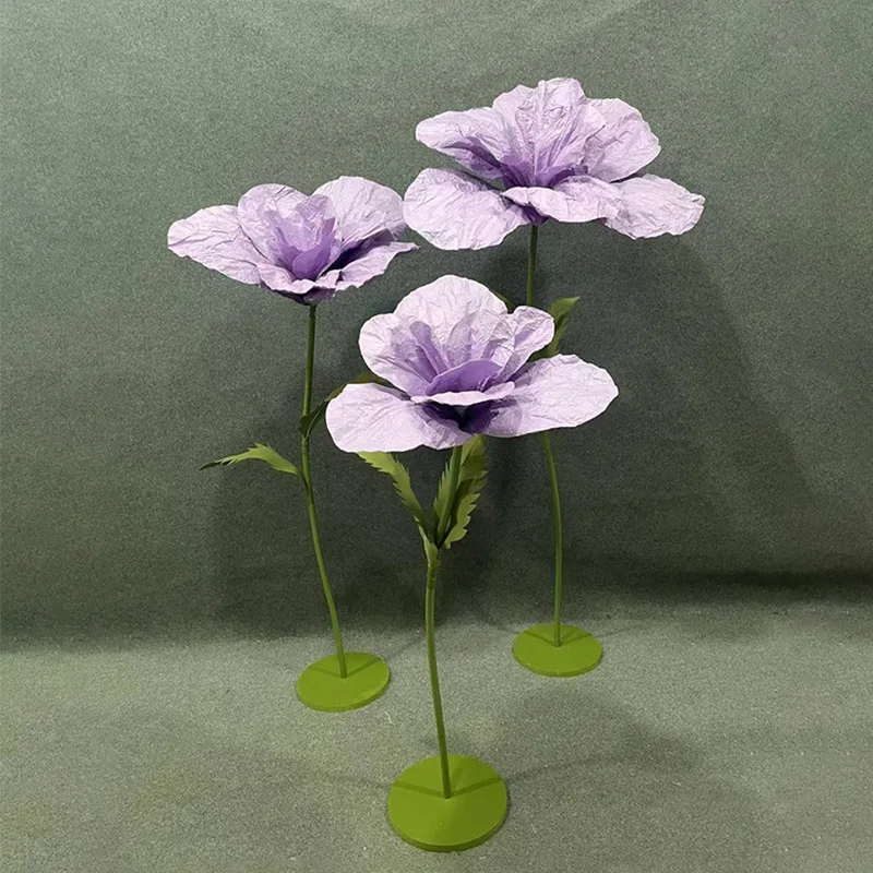 

Giant wedding props poppy magnolia paper flower wedding stage road guide three-dimensional handmade paper art flower window