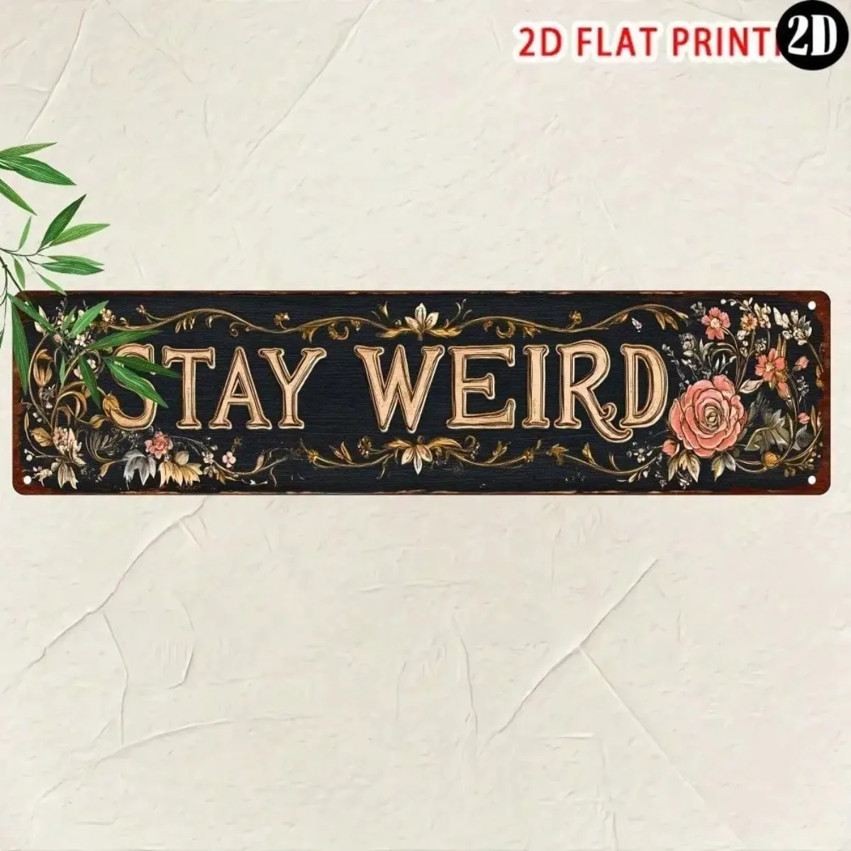 فن القصدير بتصميم الأزهار والفراشة | ديكور قوطي ريفي متين | مثالية للمنزل/البار/المقهى/المرآب #5