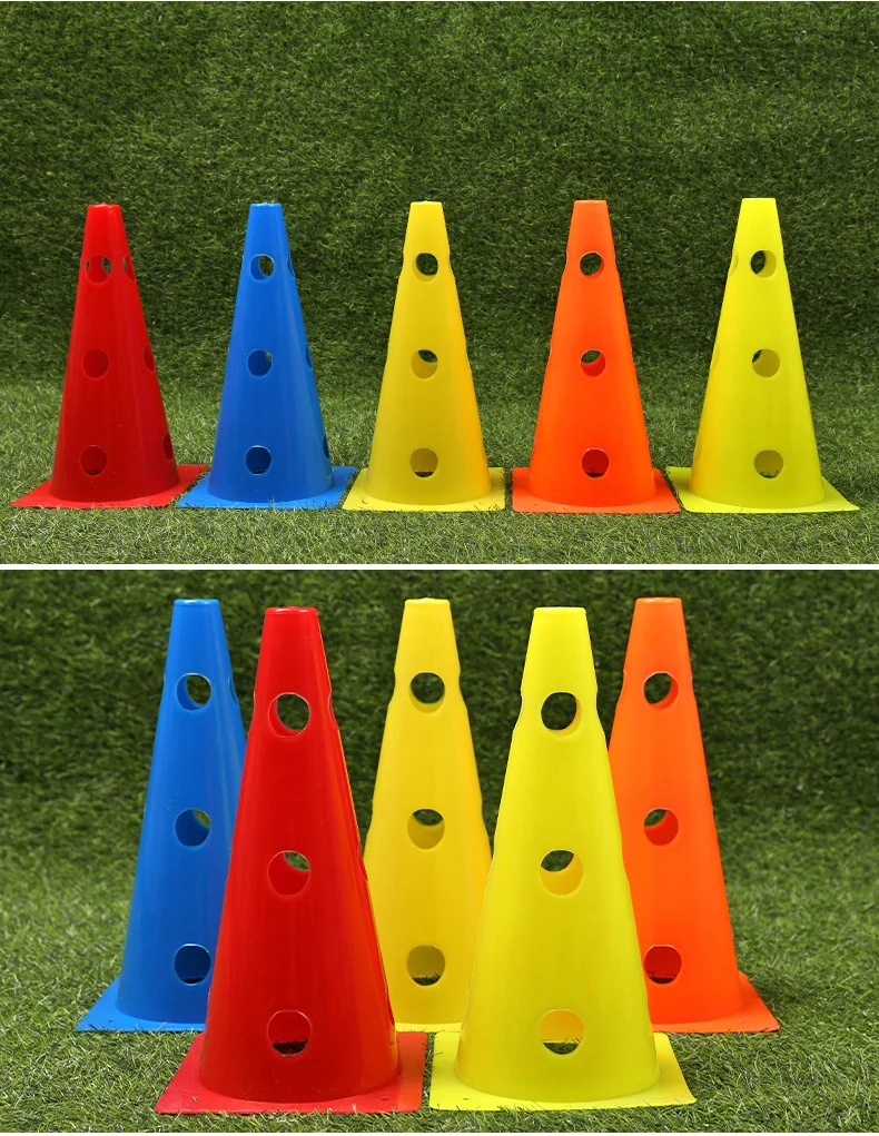 10 قطعة 32 سنتيمتر علامة مثقوبة برميل العقبات الطريق المخاريط المتاريس كرة القدم كرة السلة معدات التدريب