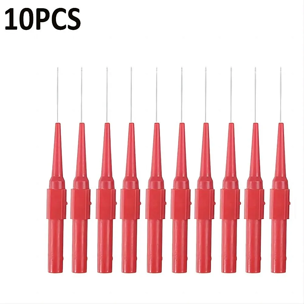 

10pcs 0.7mm Tip Multimeter Tester Rust-proof Low Resistance Diagnostic Tools 30V Extra Thin Test Leads Automotive Diagnostics