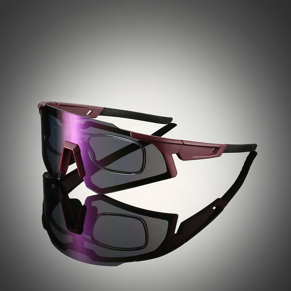 بدون شفة الرياضة حملق الرجال مرآة الموضة نظارات شمسية واقية لركوب الدراجات النساء 2025 جديد عصري المضادة للأشعة فوق البنفسجية ظلال في الهواء الطلق #3