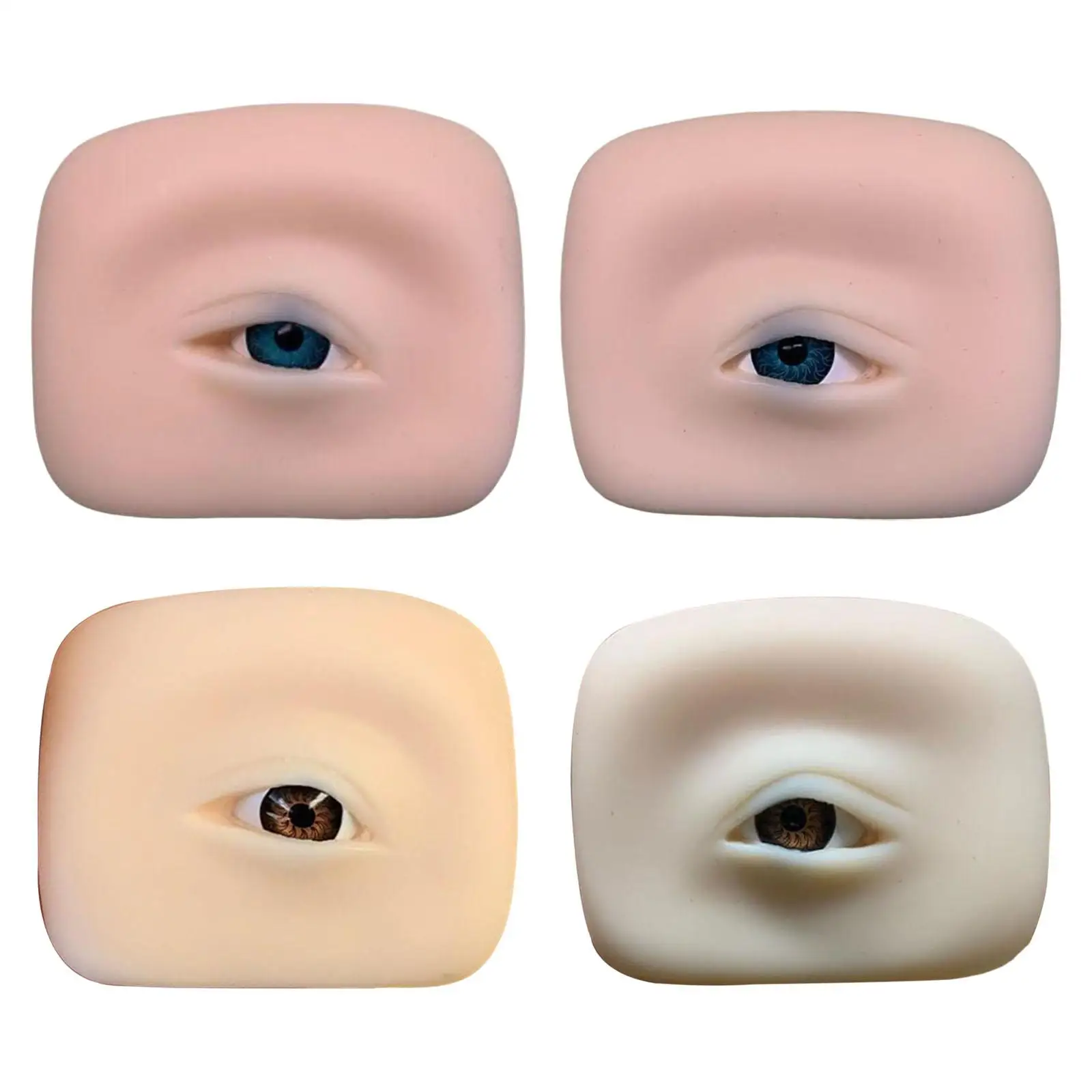 دعامة تعليمية لتدريبات مكياج العيون من السيليكون خفيفة الوزن لتدريب مكياج العيون