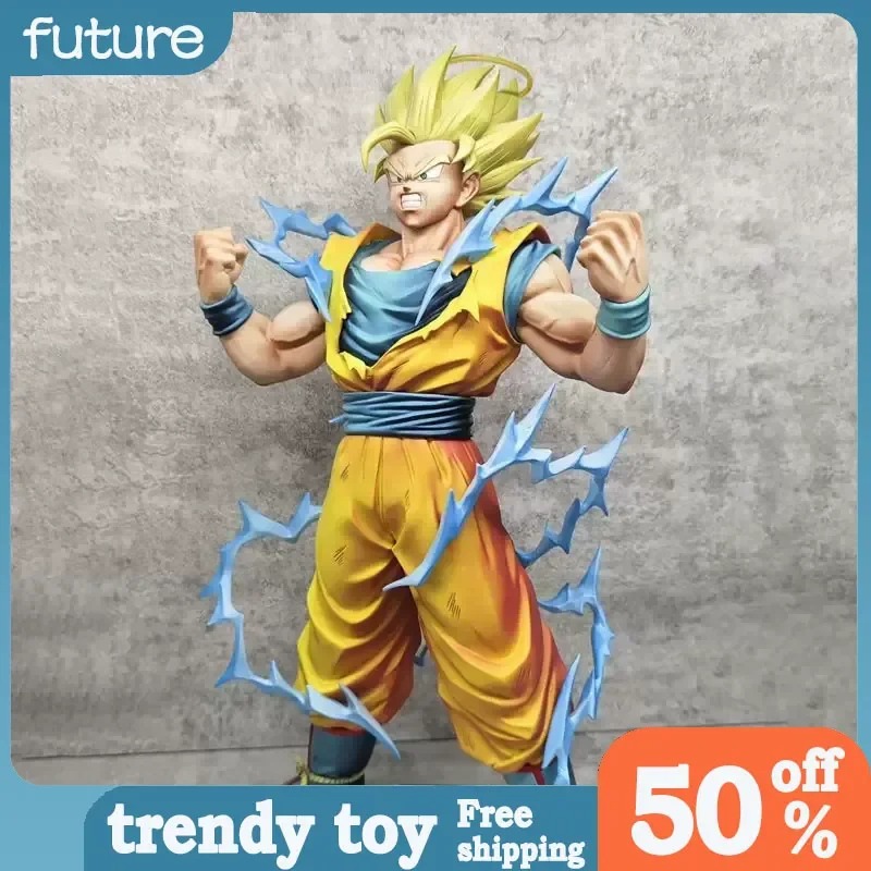 

33cm Dragon Ball Super Saiyan Goku Gk Figure Collectible Resin Statue Model Desktop Decoration For Anime Fans Birthday Gifts