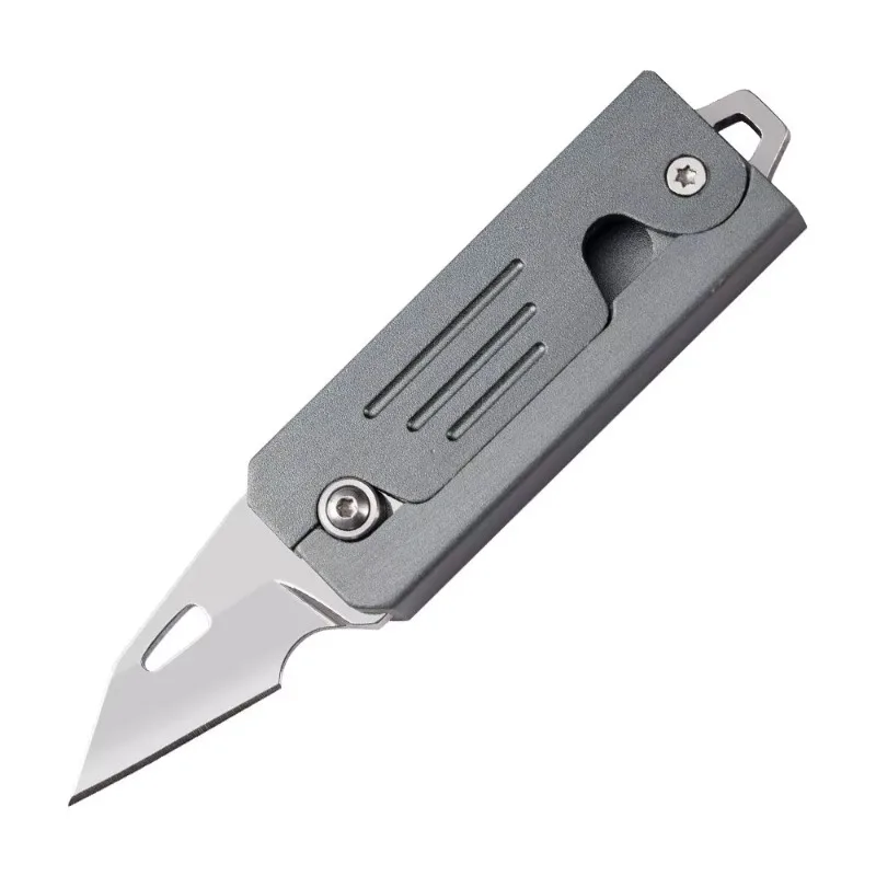 Aluminum Alloy Unboxing Knife Small Blade Sharp High Hardness Ultra Light Radish Keychain Radish Knife Pendant EDC Hand Tool