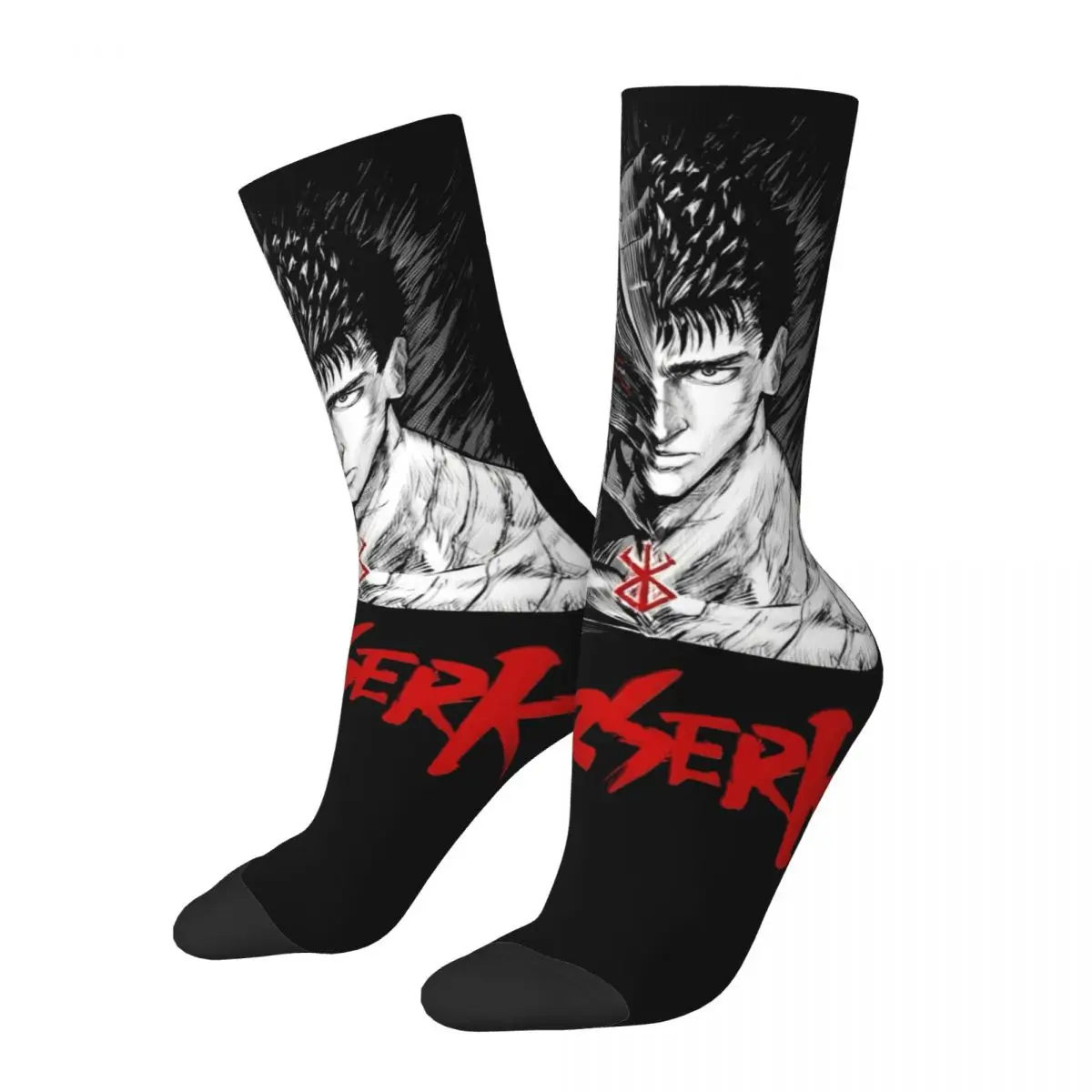 Men Women Berserk Japan Anmie Manga Socks Comfortable Fashion Socks Novelty Product Middle Tube Socks Best Gift Idea