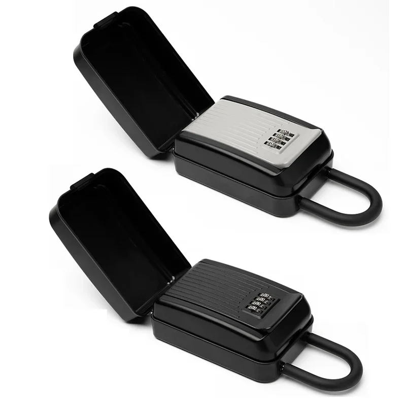 Key Safe Box for Warehouse & Factory, Zinc Alloy Lock with Key Code, Modern Design Wall Mounted Metal Password Box