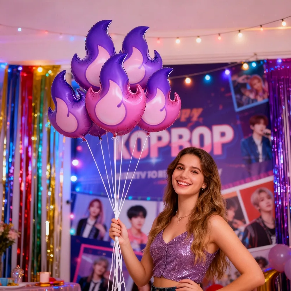 6 K-Pop Purple Flam…