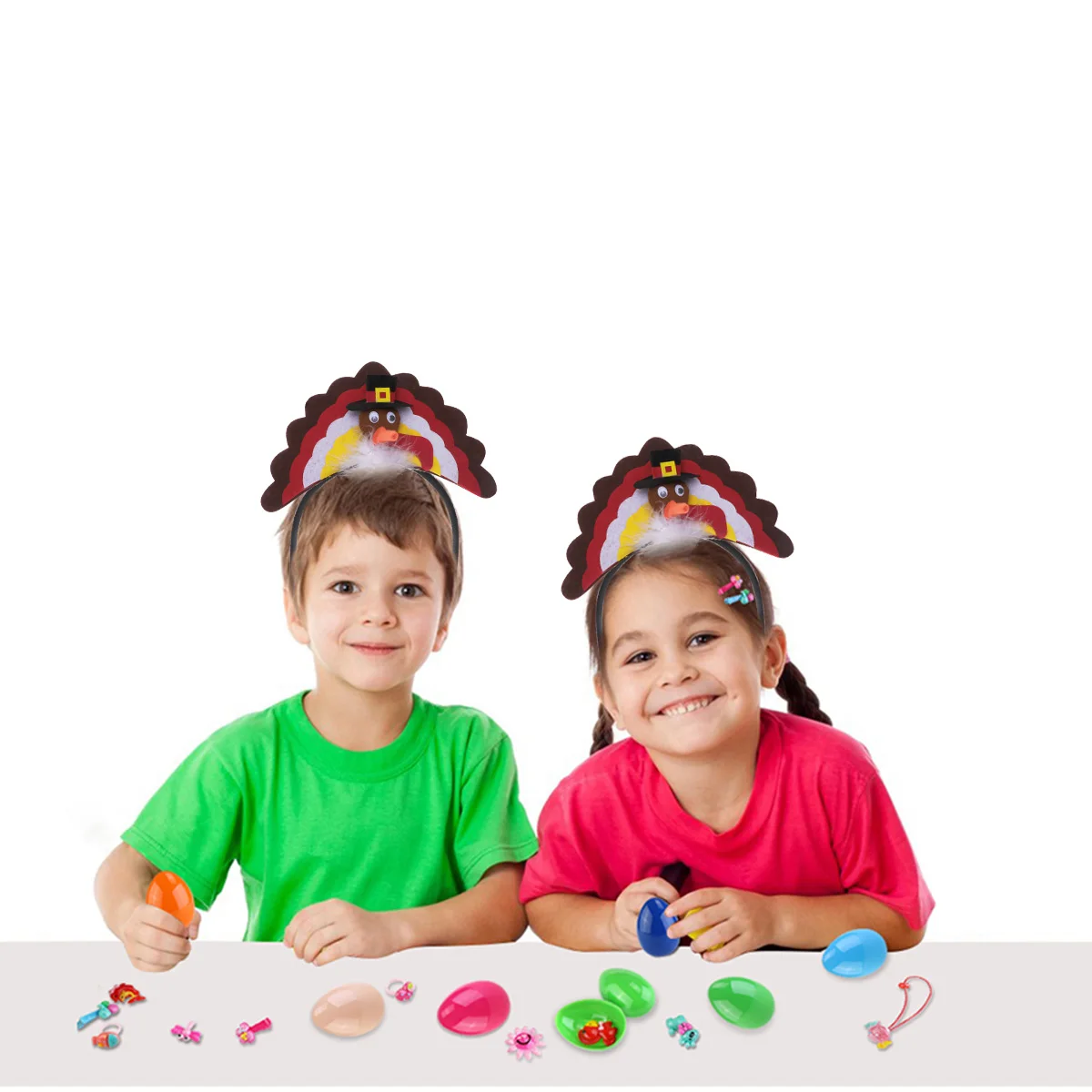 

4 Pcs Drumstick Turkey Hat Head Hoop Chomps Party Headdress Adults Thanksgiving Hair