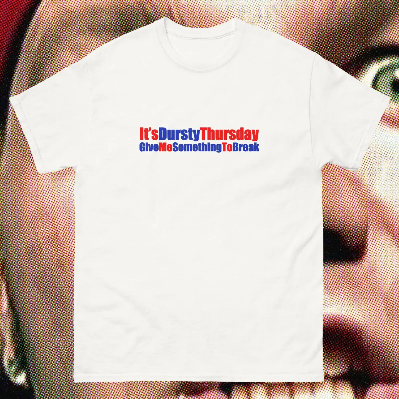 Camiseta vintage lavada de la gira de conciertos de Limp Bizkit Fred Durst Dursty Thursday Give Me Something To Break, parodia divertida de Numetal