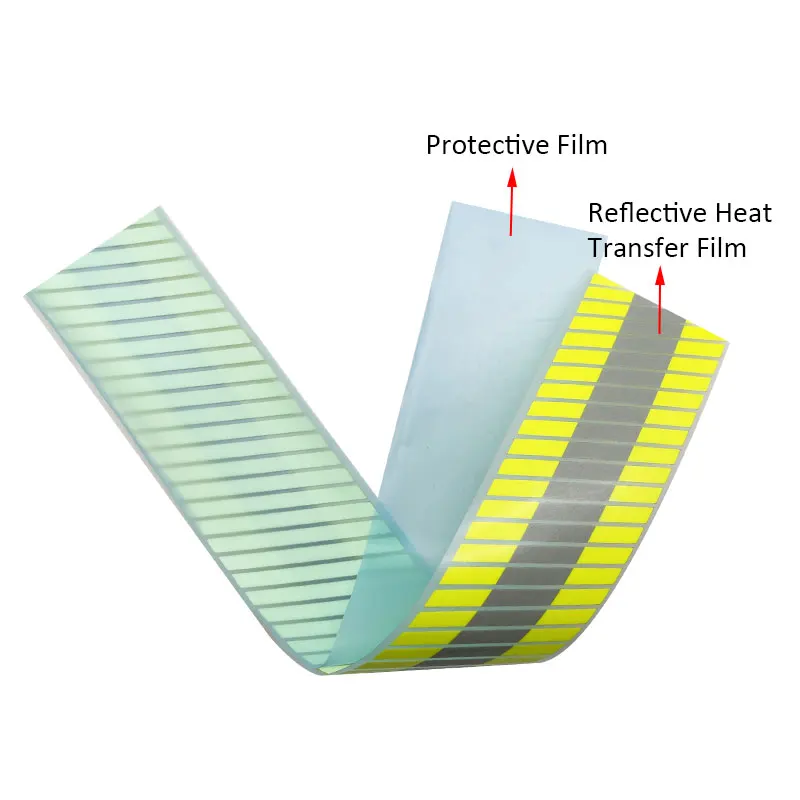 Roadstar riflettente ignifugo pellicola vinilica a trasferimento termico segmentato nastro di avvertimento ferro sui vestiti dei vigili del fuoco