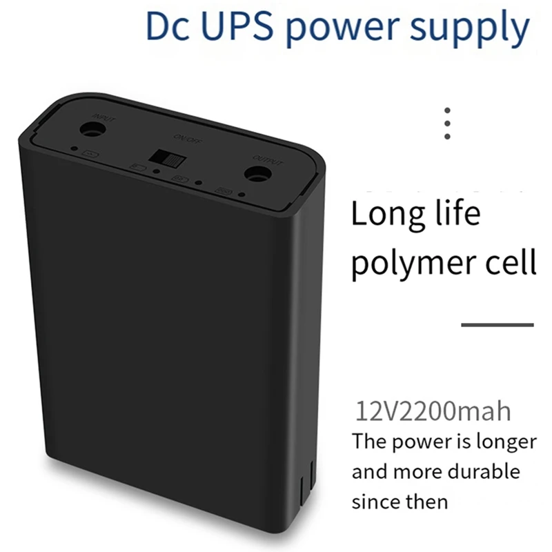 Mini UPS Battery Backup 24W 2200Mah Uninterruptible Power Supply With DC Input DC12V 2A For Home Router Modem