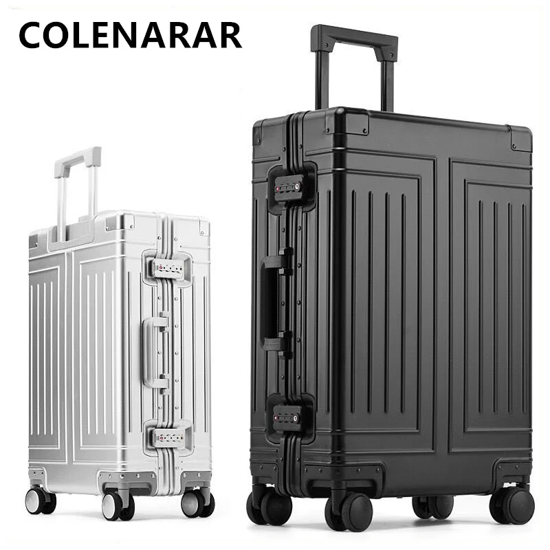 COLENARA-Valise à Roulettes en Alliage d\'Aluminium et de Magnésium, Valise de 24 et 29 Pouces, Valise à Roulettes, Bagage de Cabine, 20, 26