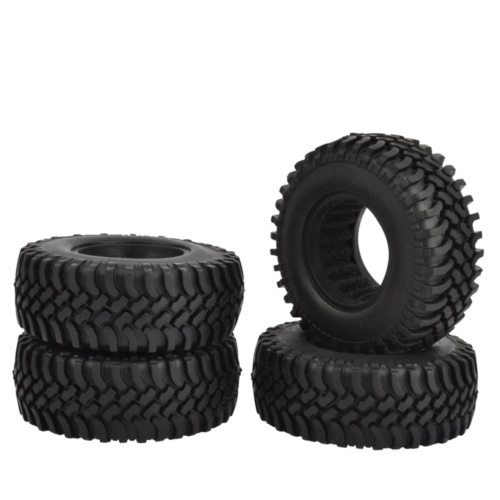 4 SZTUK 100 mm 1,9-calowych gumowych opon z piankowymi wkładkami do 1:10 RC Rock Crawler Axial SCX10 D90 D110 Tamiya CC01 1,9-calowe opony