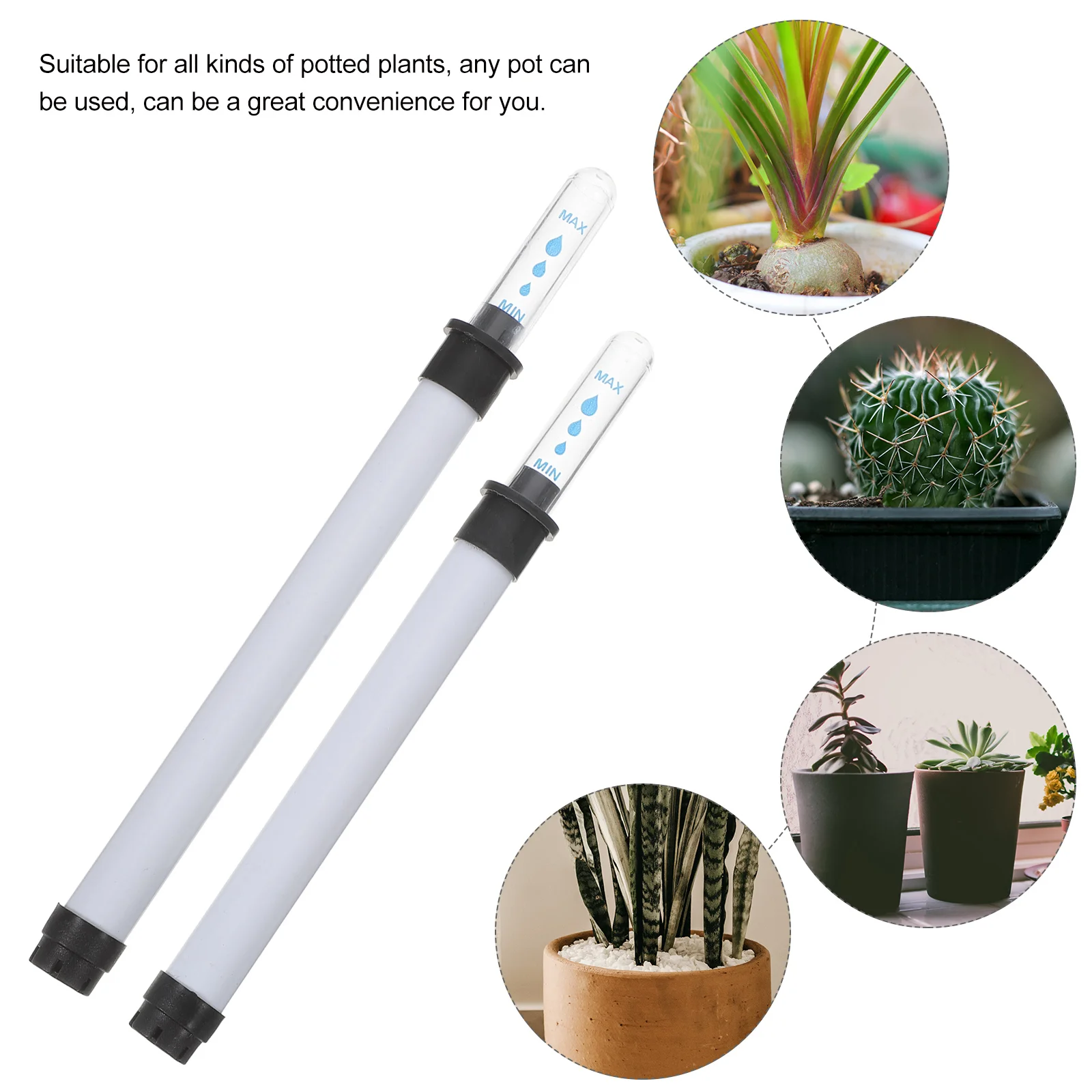 4 Pcs Water Level Indicators Plants Moisture Gauge Potted Humidity Indoor Plastic Depth Succulent Planters