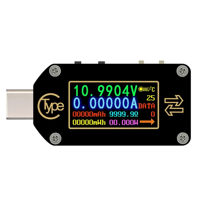 Rd Tc66 Type-C Pd Trigger USB Voltmeter Ammeter Voltage 2 Way Current Meter Multimeter Pd Charger Battery USB Tester1AB32