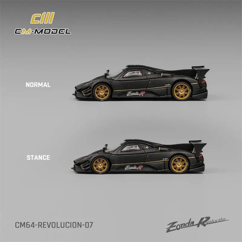 **Pre-Order** CM MODEL 1:64 Pagani Zonda Rev Drycarbon Black Diecast Model Car