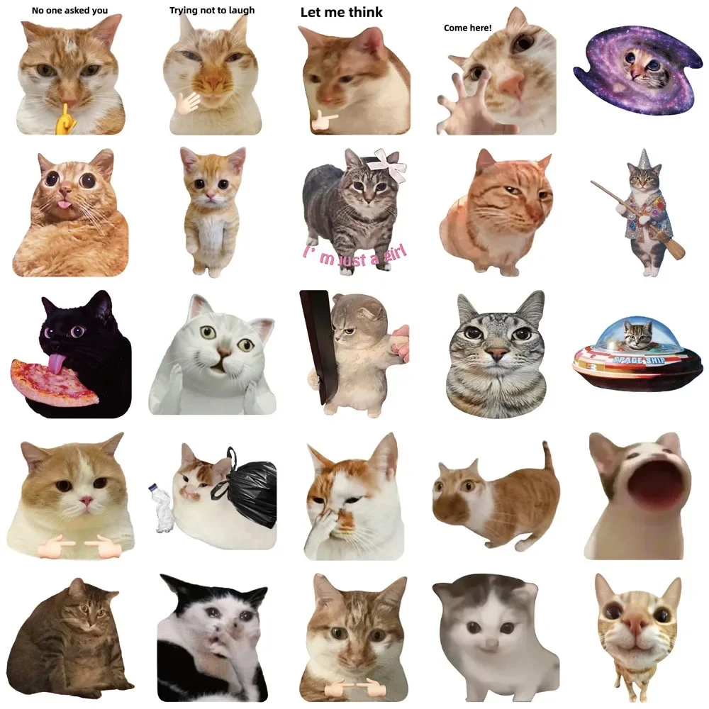 สติกเกอร์ลายสัตว์น่ารักตลกๆ 50 ชิ้น สติกเกอร์การ์ตูนคาวาอี้ ของเล่นเด็ก ตกแต่งแล็ปท็อป โน้ตบุ๊ก กระเป๋าเดินทาง รถจักรยานยนต์