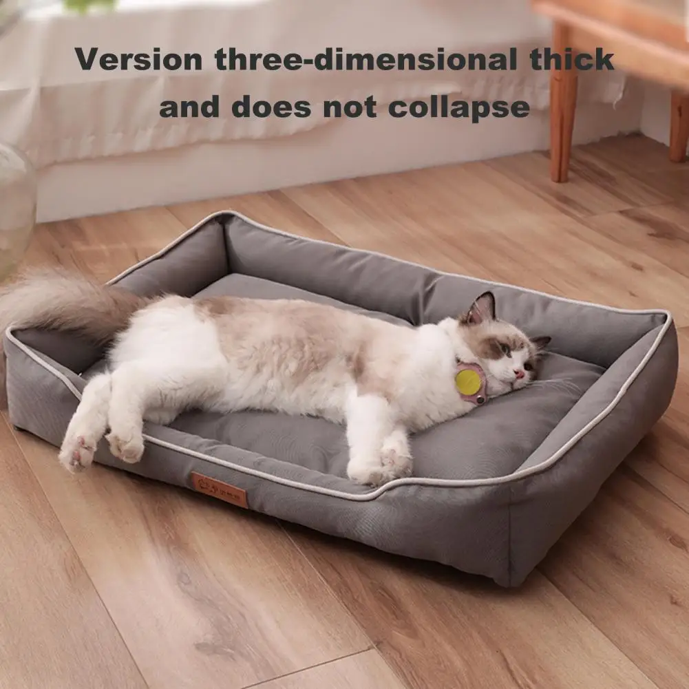 Dog Bed Dog Sofa with Armrest Waterproof Dog Bed with Non-slip Cozy Bolster Cushion for Small Dogs Washable for Extra for Dogs