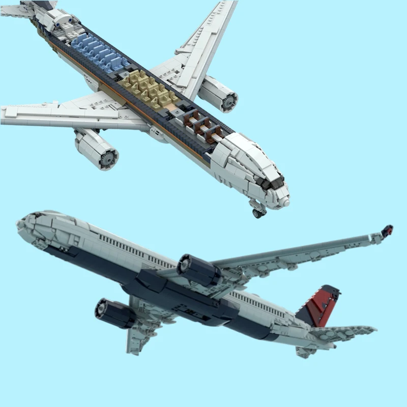Airbus A350-900 Airlines Flugzeug Flugzeug Flugzeug Modell MOC Bausteine Ziegel Montage Spielzeug Geburtstag Geschenk Desktop Dekoration