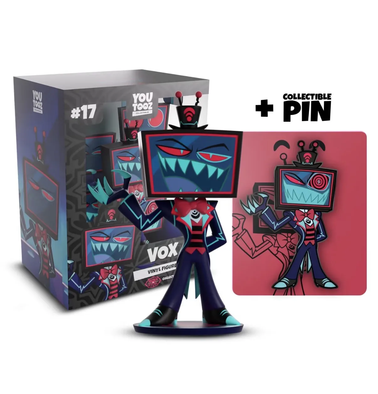 

In Stock Official Youtooz Hazbin Hotel Vox 5.2" Action Figure With 6 Interchangeable Faces Or 9" Plush Doll Soft Collectible