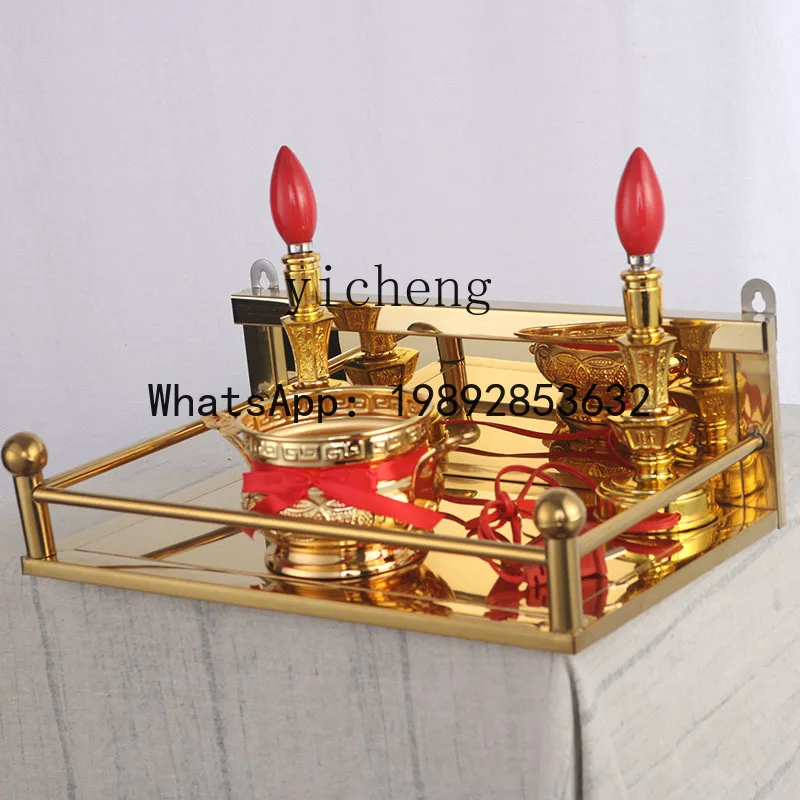 X1 titanium stainless steel wall-mounted Buddhist niche simple model household niche shrine lucky
