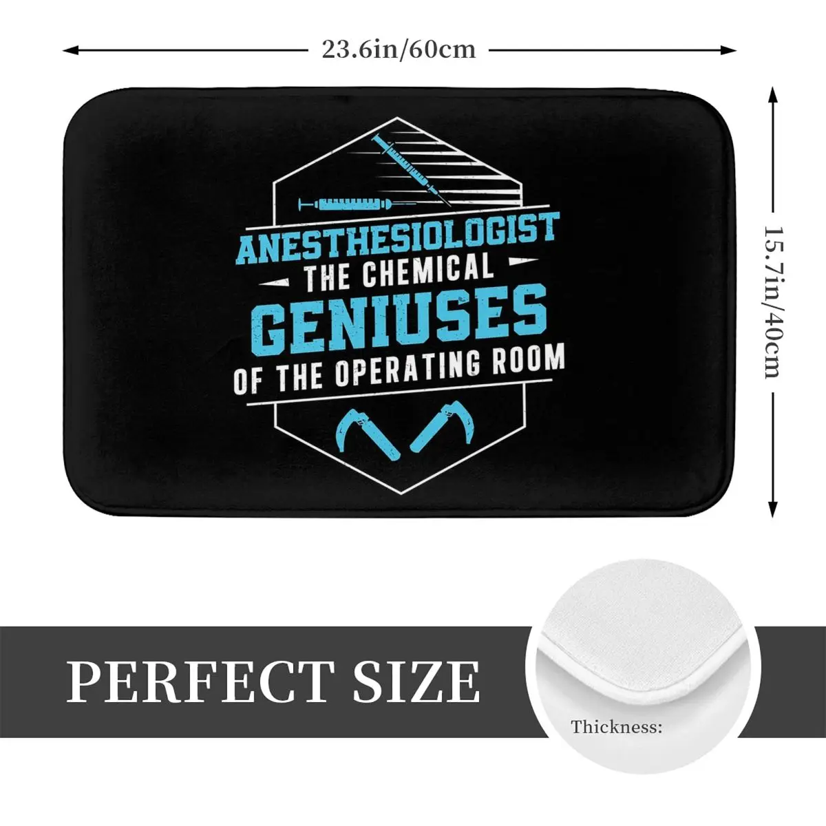 Anesthesiologist Geniuses Operating Room Anti-slip Doormat Floor Mat Antiwear Carpet Rug for Kitchen Entrance Home room Footpad