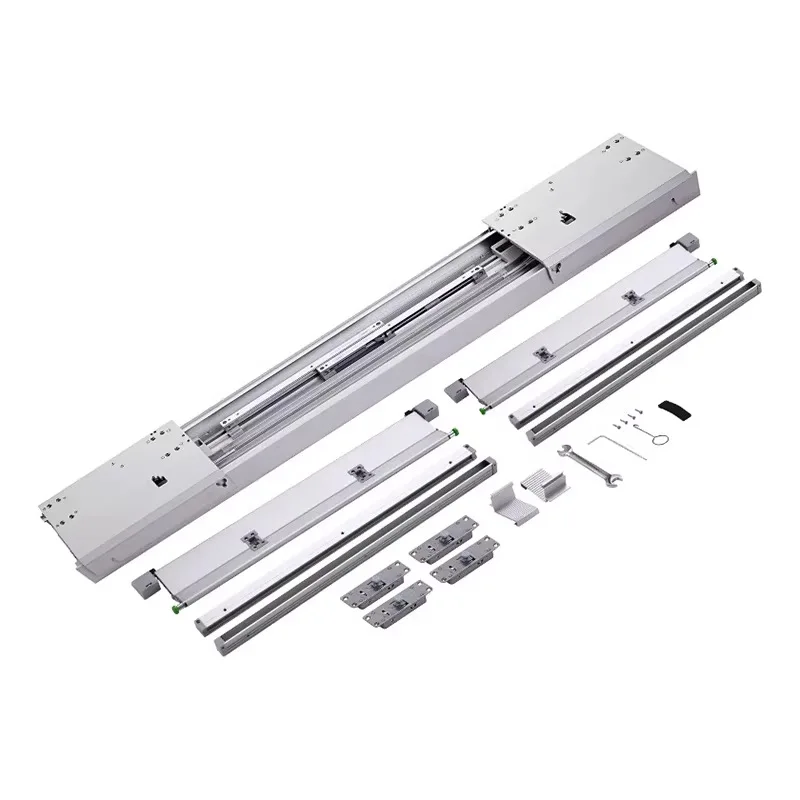 No lower rail electric bus door track invisible translation sliding door display bookcase TV cabinet slide rail five accessories