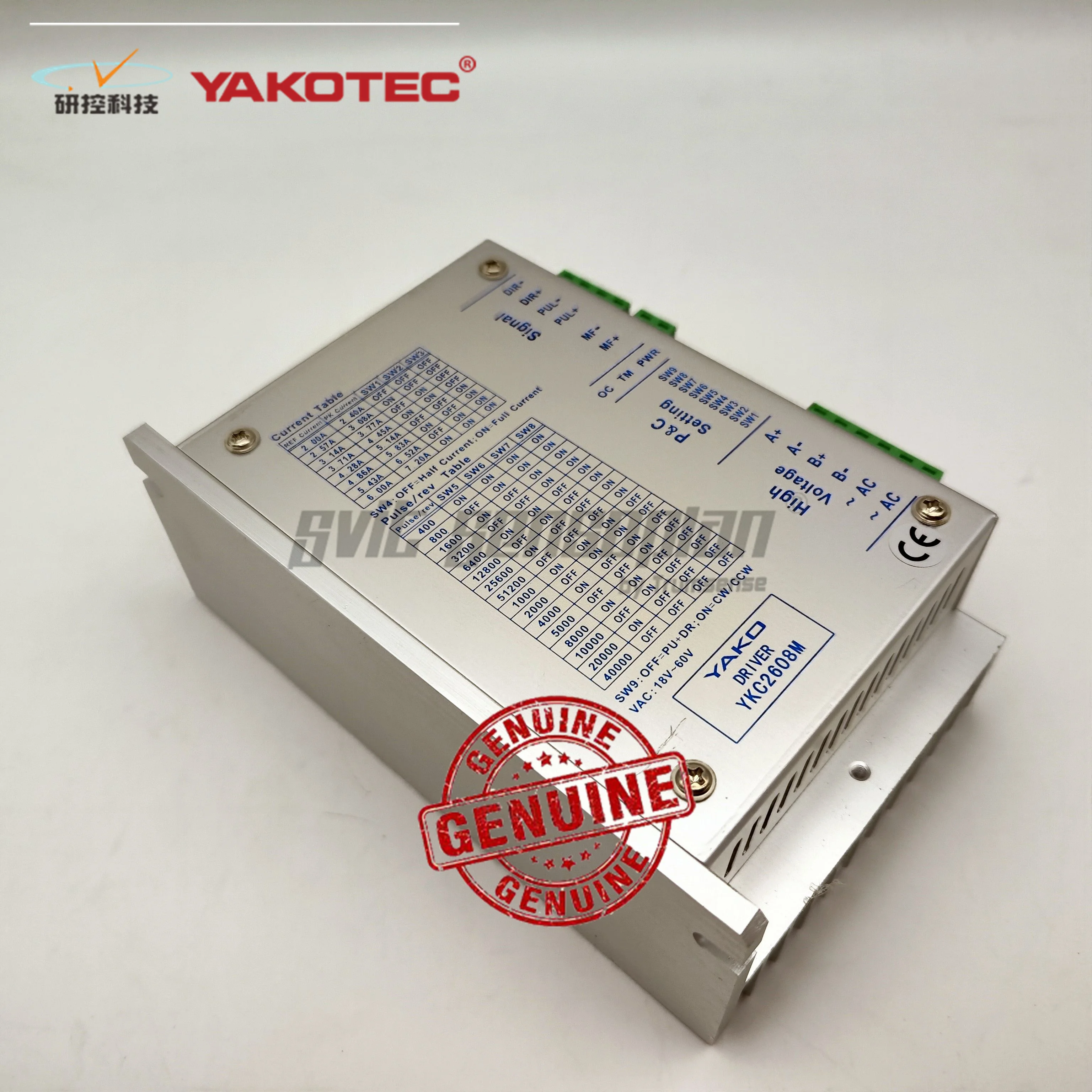 

Genuine YAKO 18 to 80VAC or 24 to 110VDC 2D68MH Step Motor Drive to Replace Old Model YKC2608M for NEMA 23 to 34 Stepper Motor