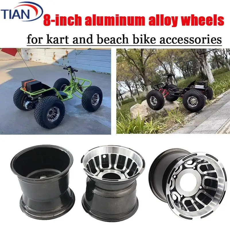 

8 Inch Tires Wheel white hub 8 Inch 19X7-8 inch 18* 9.5-8 inch Wheel Rims for ATV parts