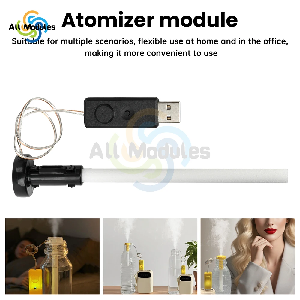 

Mini USB Humidifier Module DC 5V Single Spray Humidification Module Ultrasonic Atomization Control Humidifier