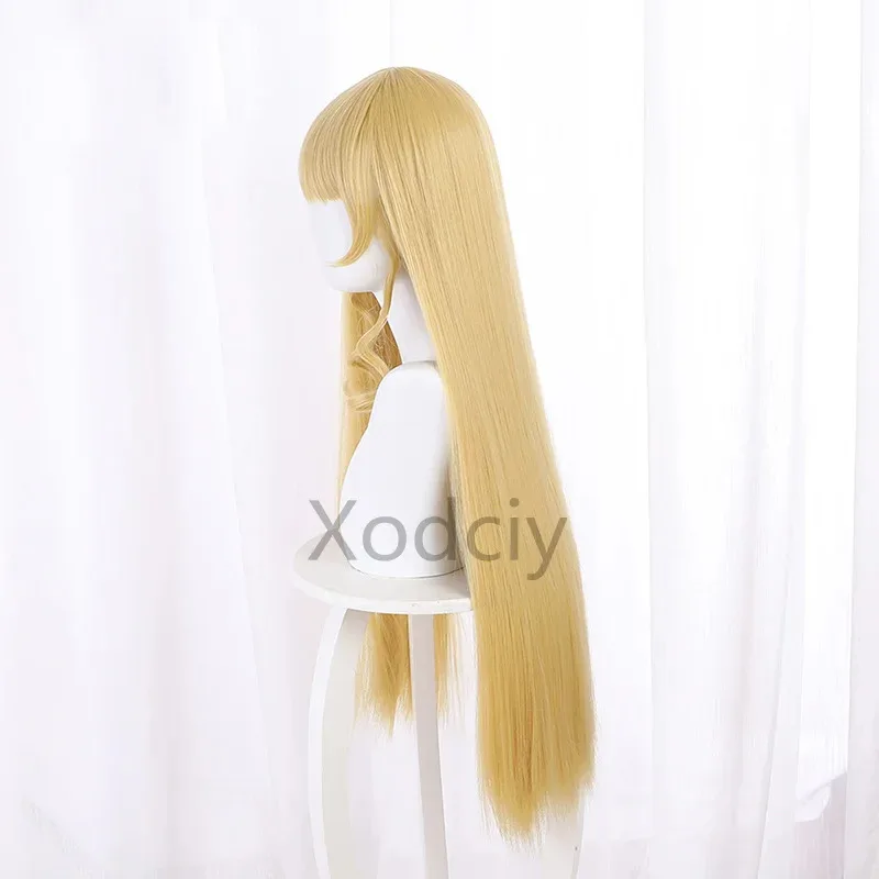 ¡Ama vive!Superestrella!! Peluca de Cosplay Heanna Sumire, peluca amarilla de 80cm de largo, pelo de fibra sintética térmica con gorro de peluca gratis