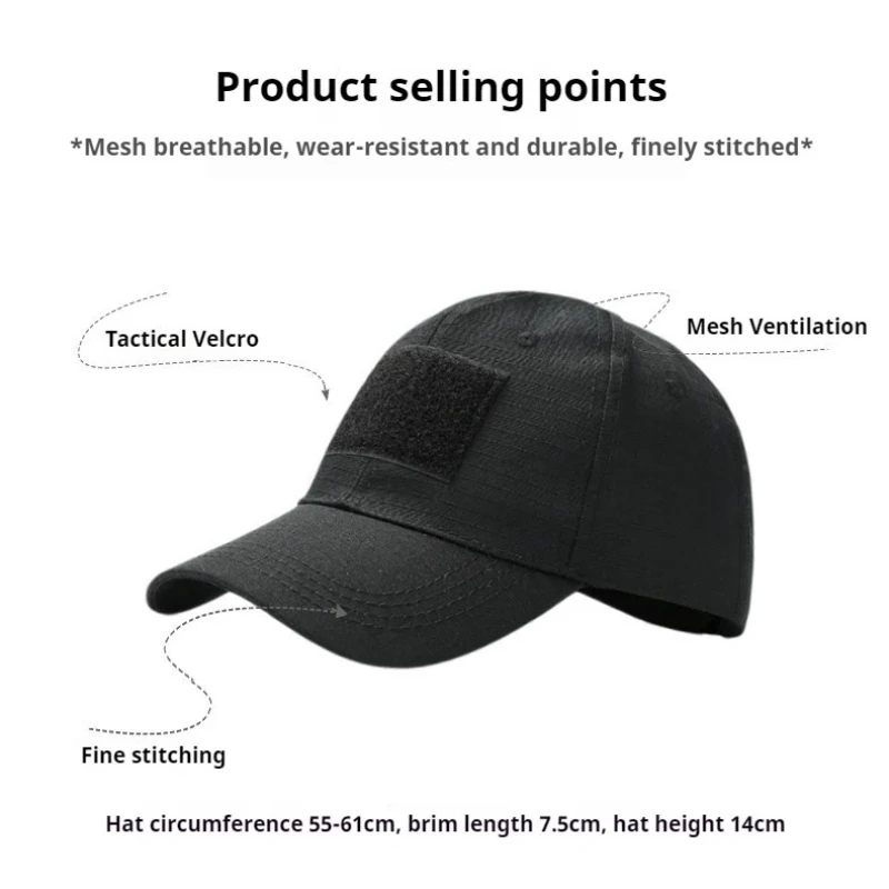 Novo boné de beisebol camuflado masculino respirável protetor solar chapéu esportes ao ar livre caça caminhadas acampamento praia pesca chapéu de sol