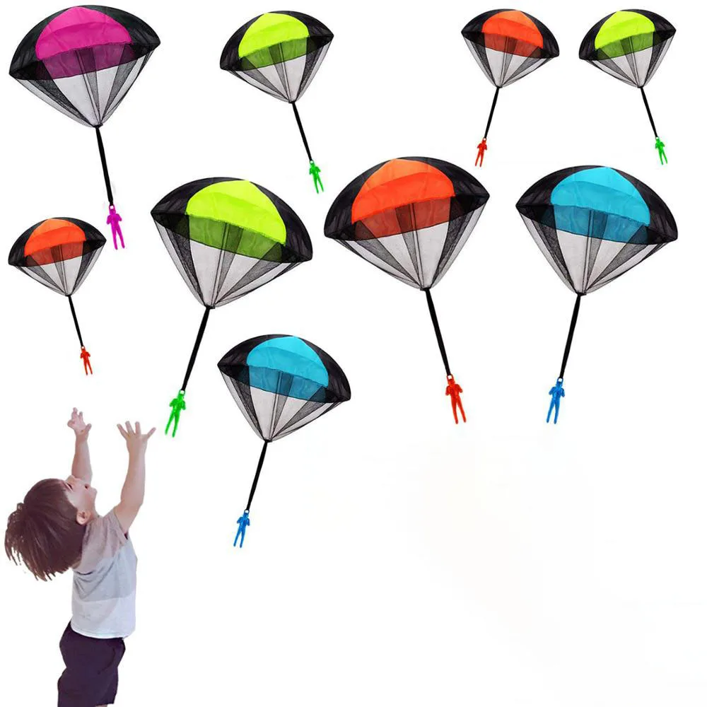 Kids Hand Throwing Parachute Toy for Children's Educational Parachute with Figure Soldier Outdoor Fun Sports Play Game Kids Game